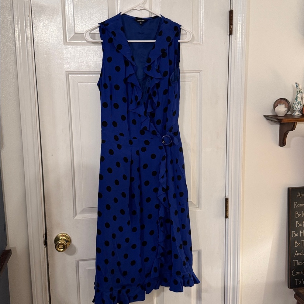 J. Peterman silk polyester dress size 10 Like New.